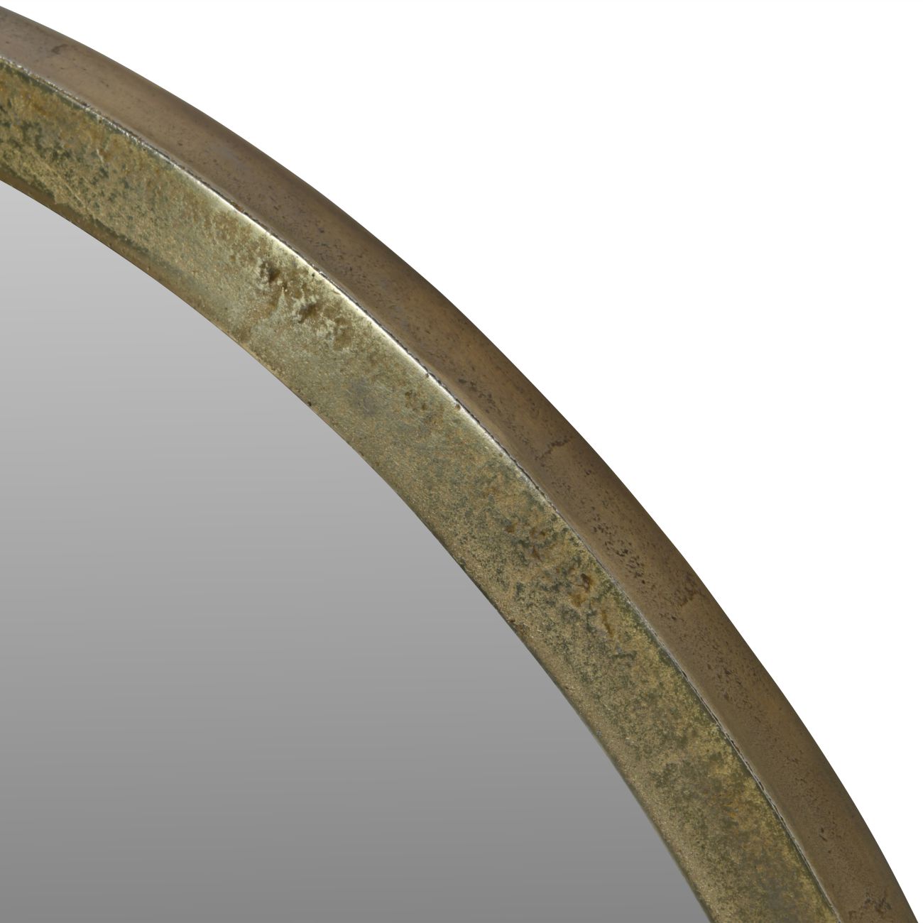Antique Brass Arched Wall Mirror | Large
